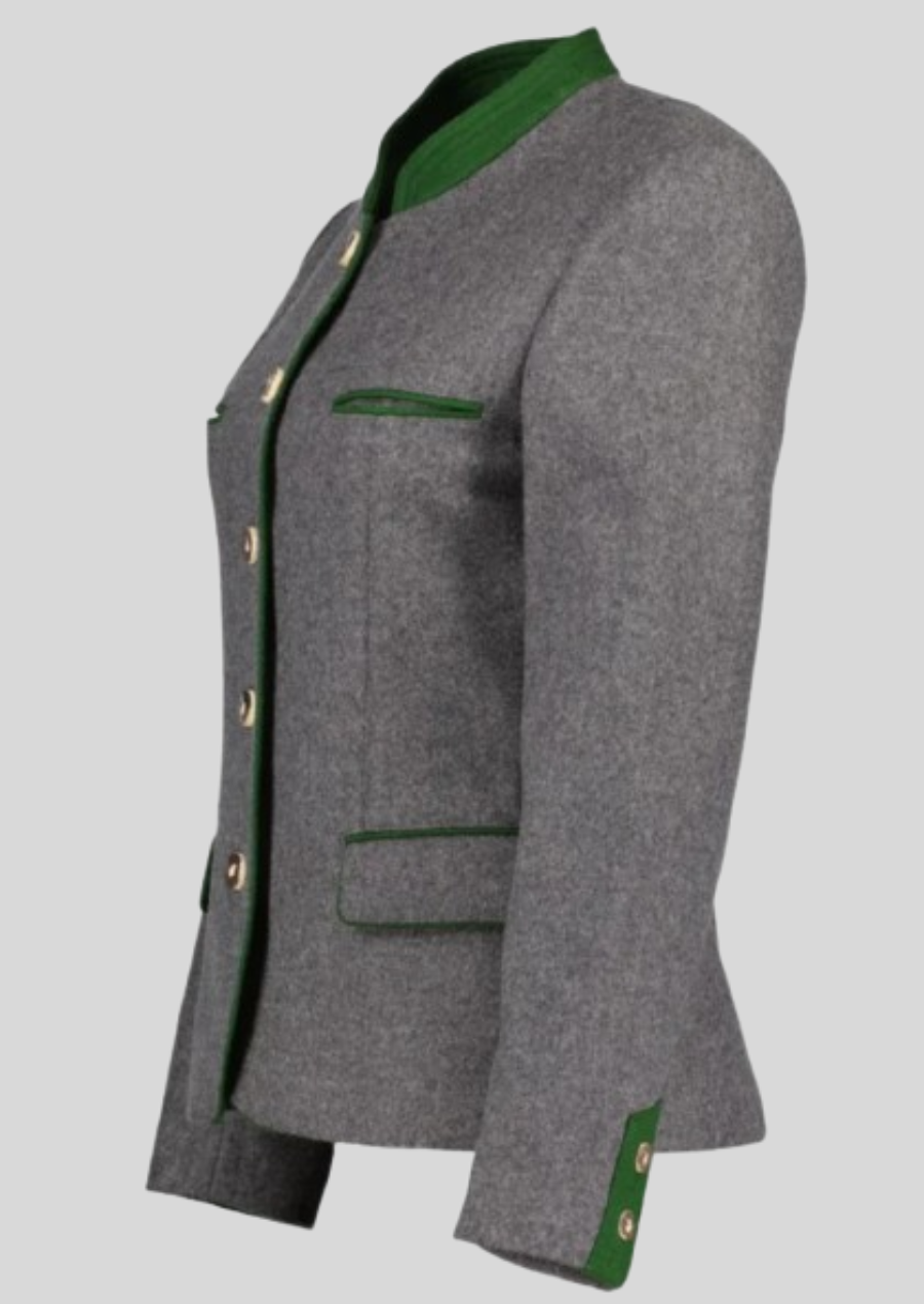 Elegant wool jacket blending heritage craftsmanship with modern style.