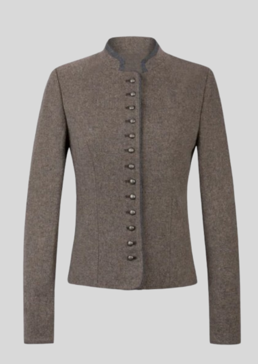 Oktoberfest wool jacket for women with classic Bavarian embroidery.