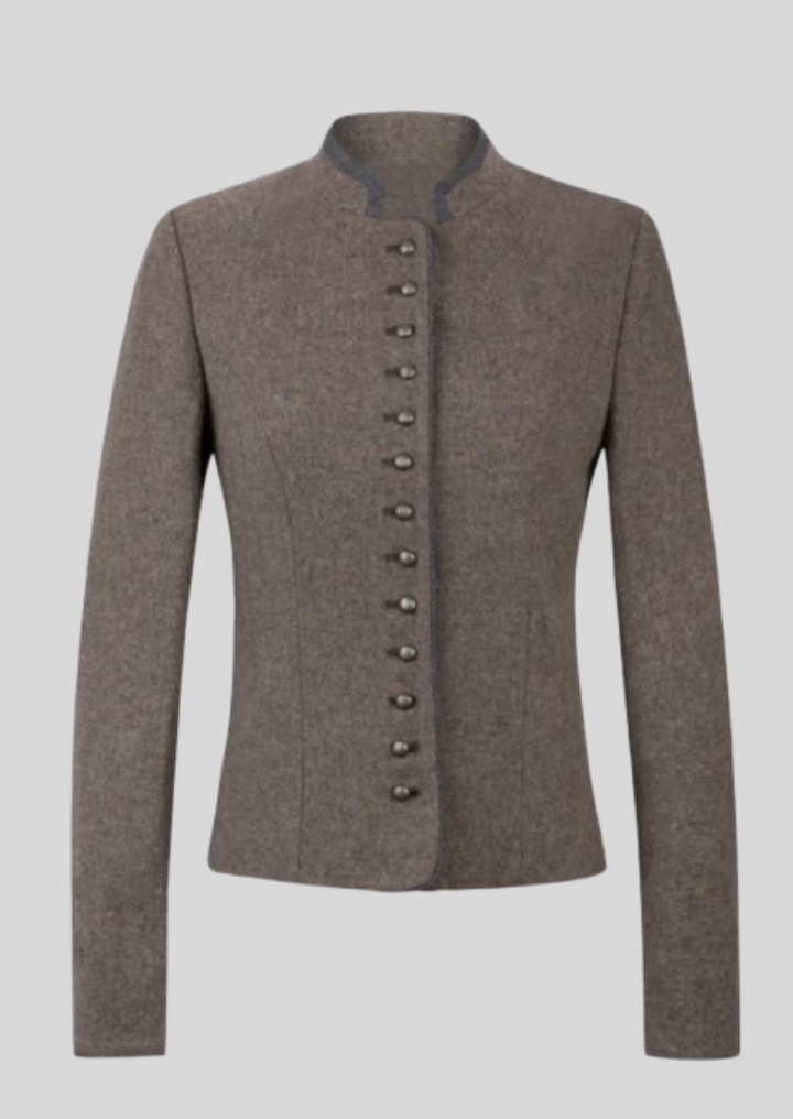 Oktoberfest wool jacket for women with classic Bavarian embroidery.