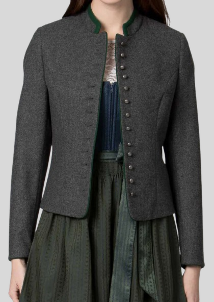 Timeless women’s wool coat blending heritage with modern sophistication.