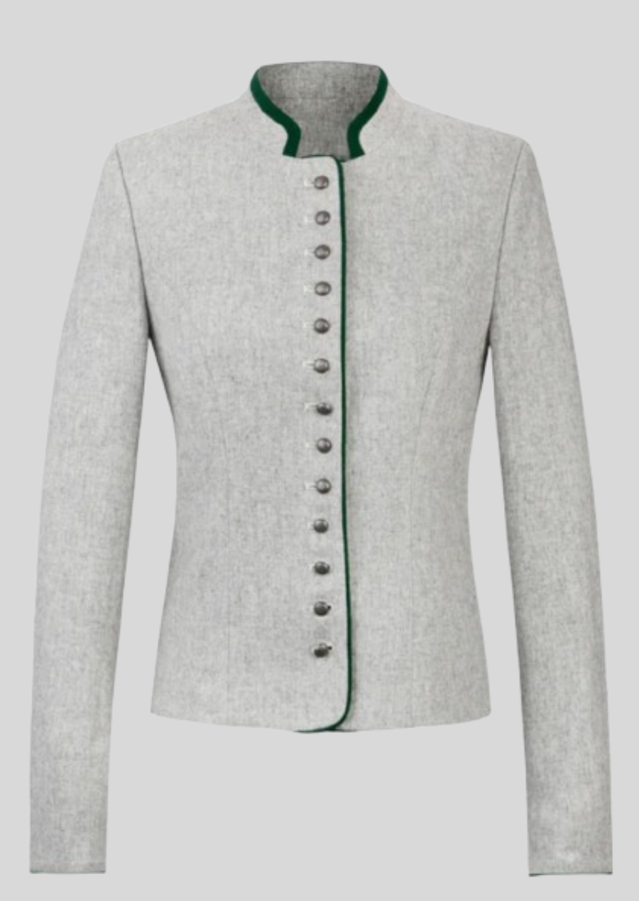 Women's Alpine-style Trachten jacket with classic Bavarian embroidery.
