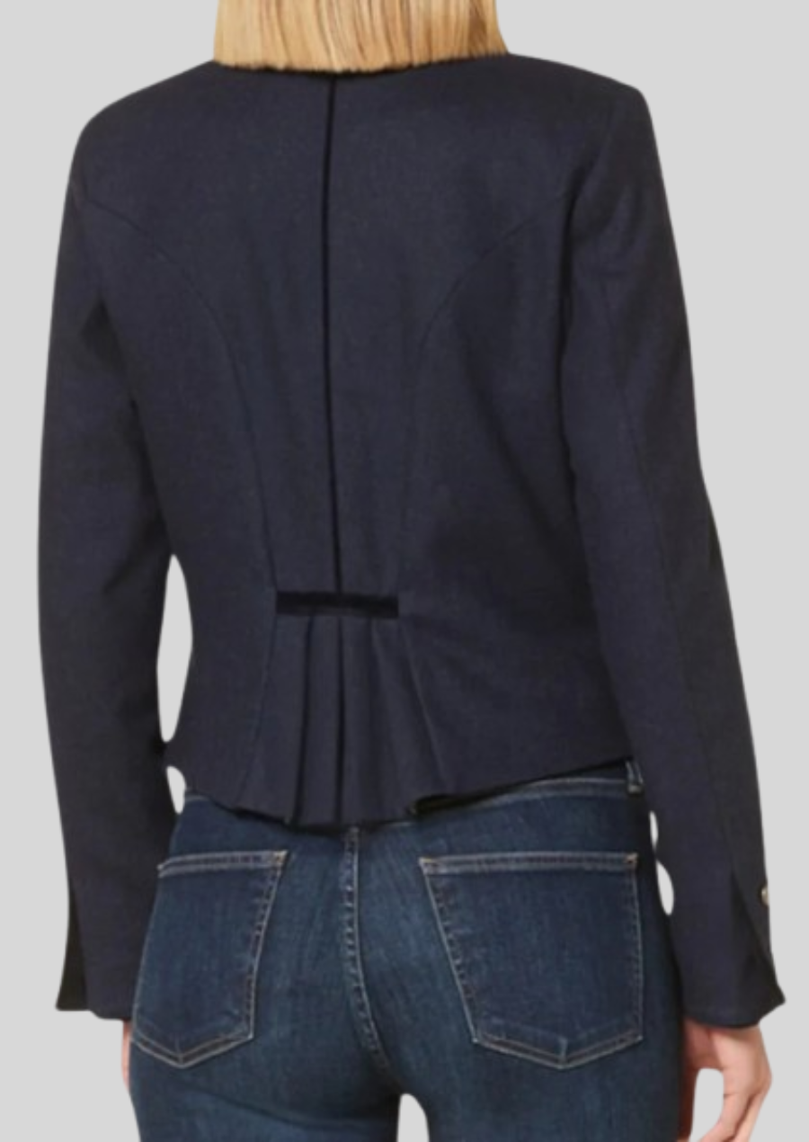 Timeless ladies' wool jacket blending heritage with modern fashion.