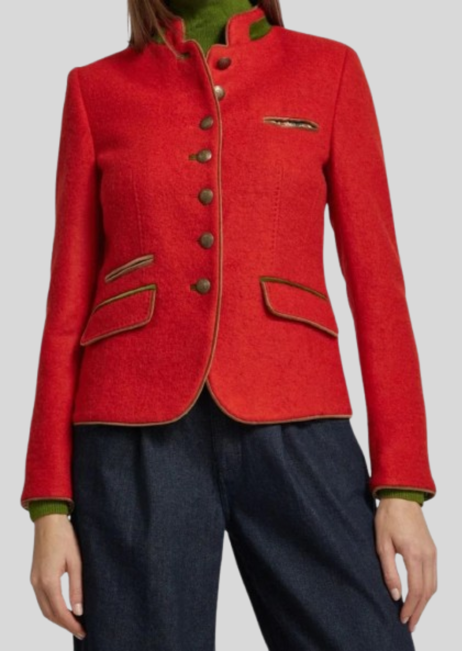 Traditional women’s wool jacket, perfect for Oktoberfest and cultural events.