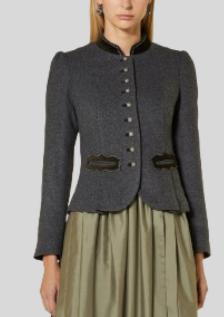 Authentic Bavarian wool coat, perfect for Oktoberfest celebrations.