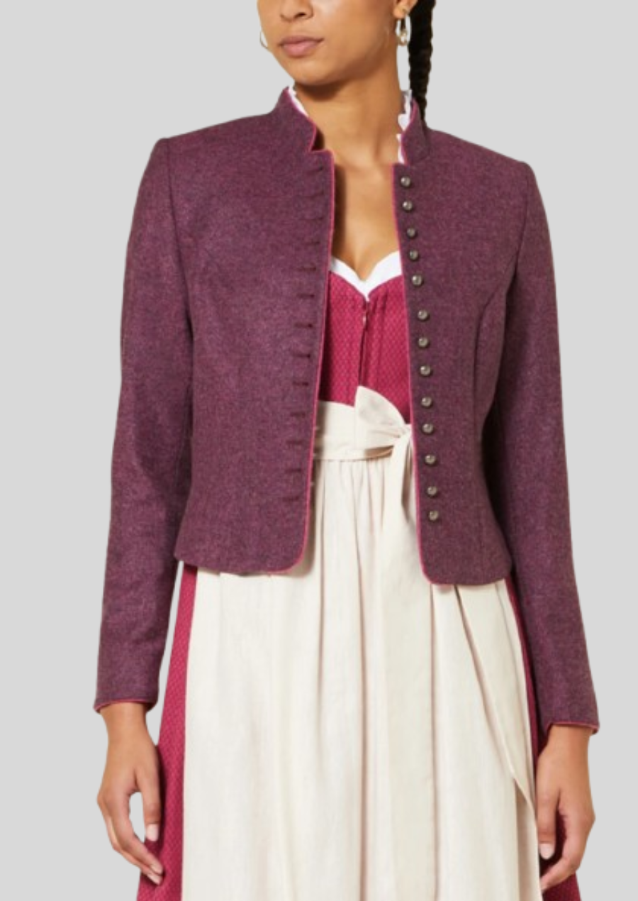 Authentic Bavarian wool jacket, perfect for Oktoberfest and festive events.