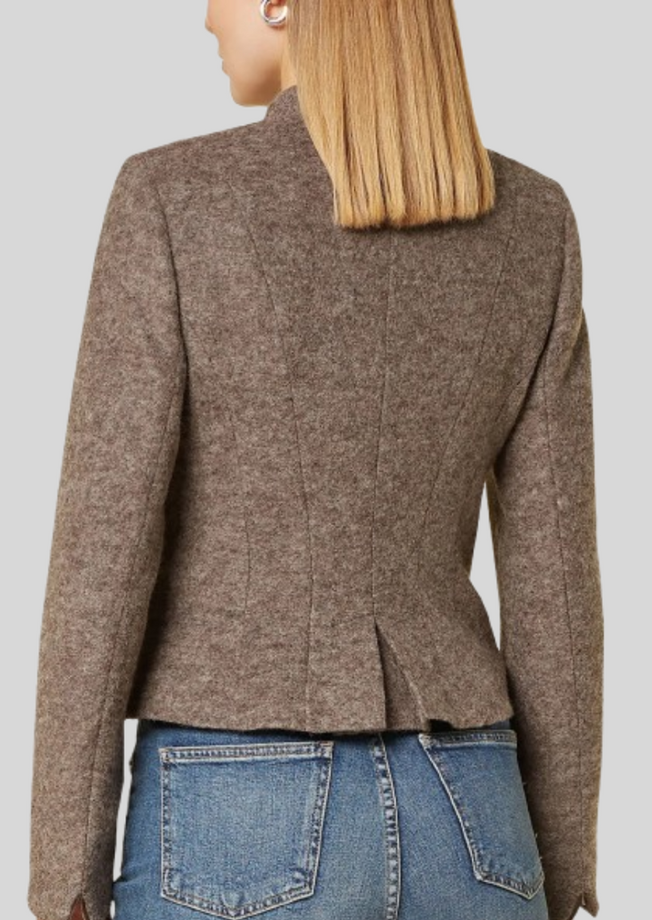 Timeless women’s wool blazer crafted for warmth, comfort, and heritage appeal.