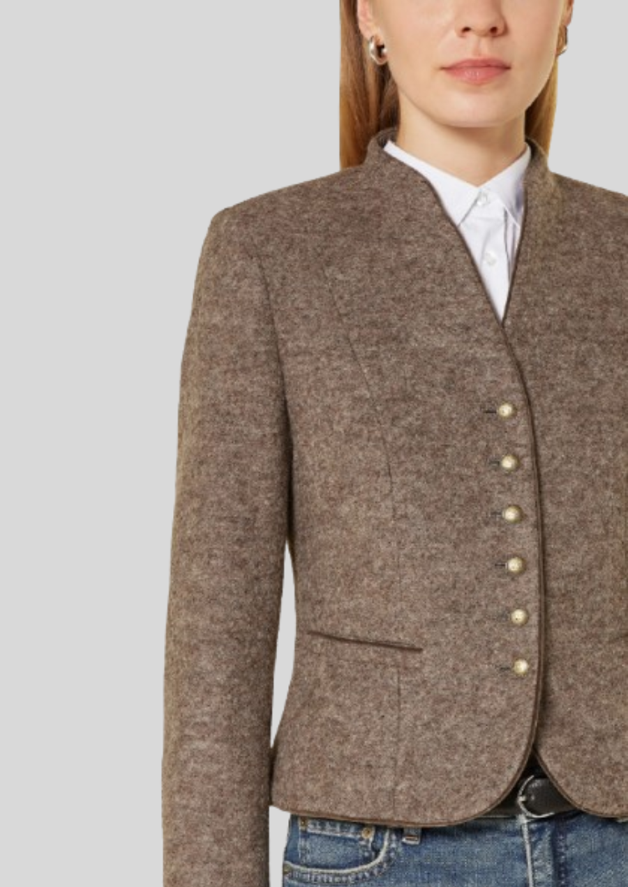 Stylish Oktoberfest wool blazer blending Bavarian tradition with modern elegance.