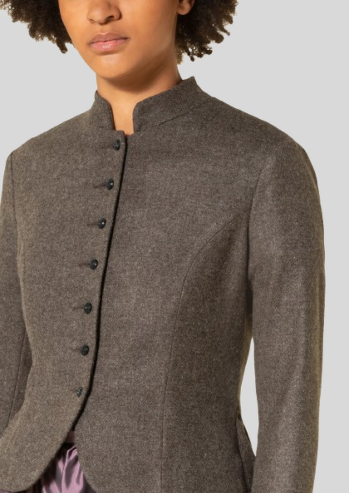 Elegant Oktoberfest wool jacket blending tradition with modern sophistication.