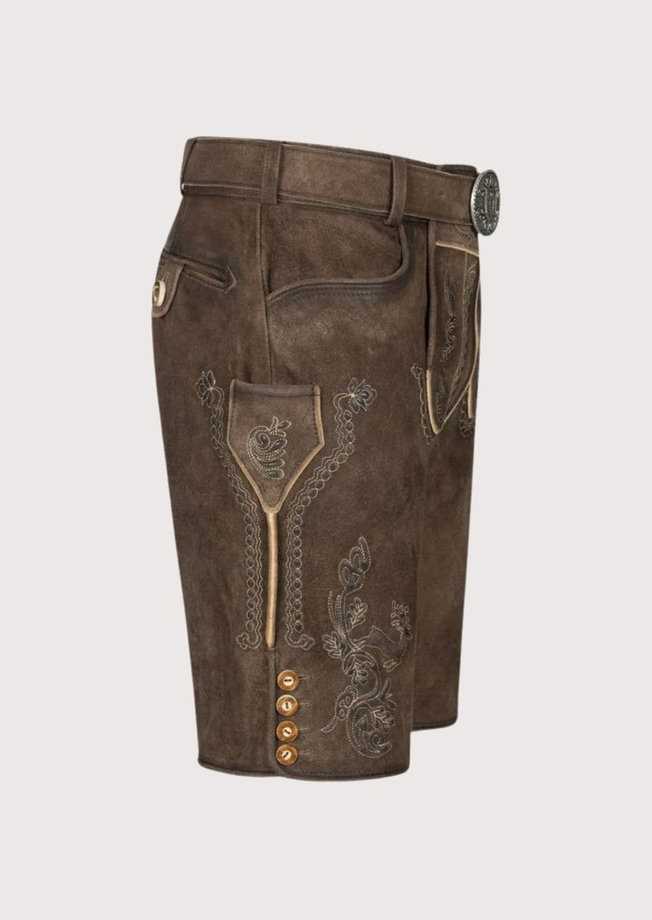 Genuine Bavarian-style lederhosen made from soft, durable leather, perfect for traditional German festivals.