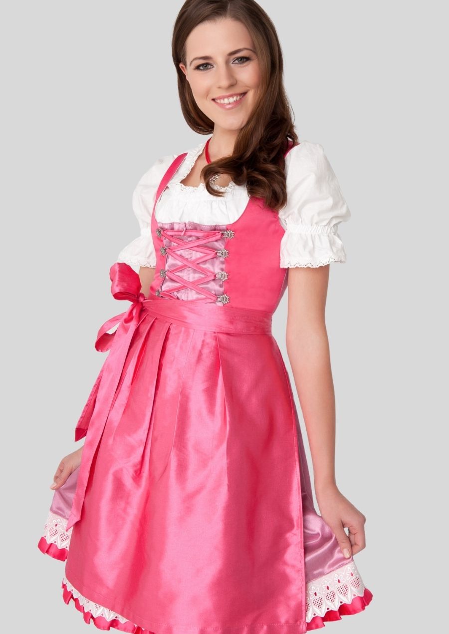 Bold & Playful Pink Dirndl – Sexy Elegance with a Touch of Fun