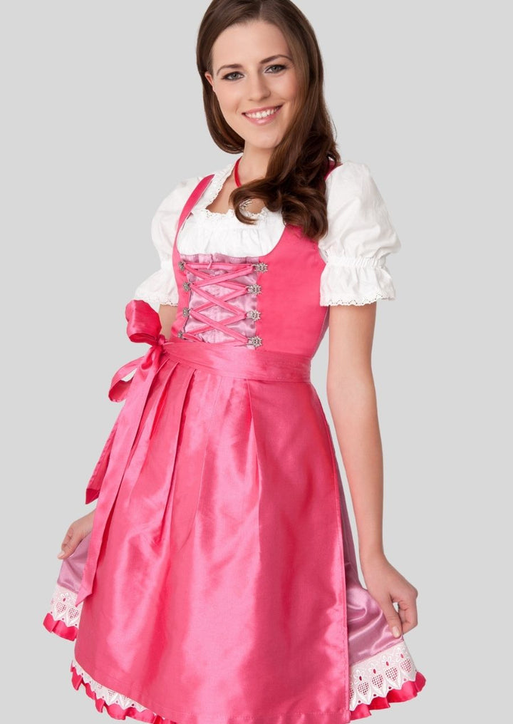 Bold & Playful Pink Dirndl – Sexy Elegance with a Touch of Fun
