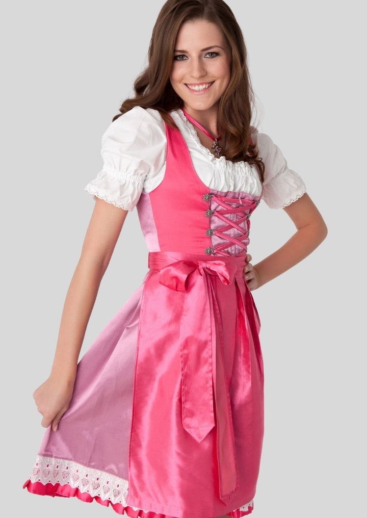 Bold & Playful Pink Dirndl – Sexy Elegance with a Touch of Fun