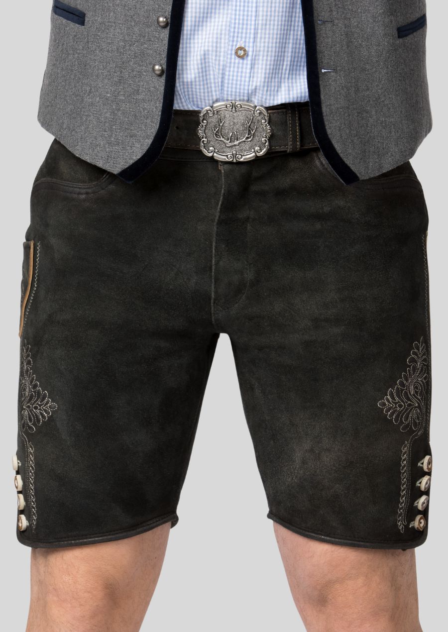 Stay comfortable in any season with our lightweight and water-resistant men's lederhosen. Designed to adapt to changing weather, these lederhosen offer unparalleled flexibility and protection, making them a must-have for any wardrobe.
