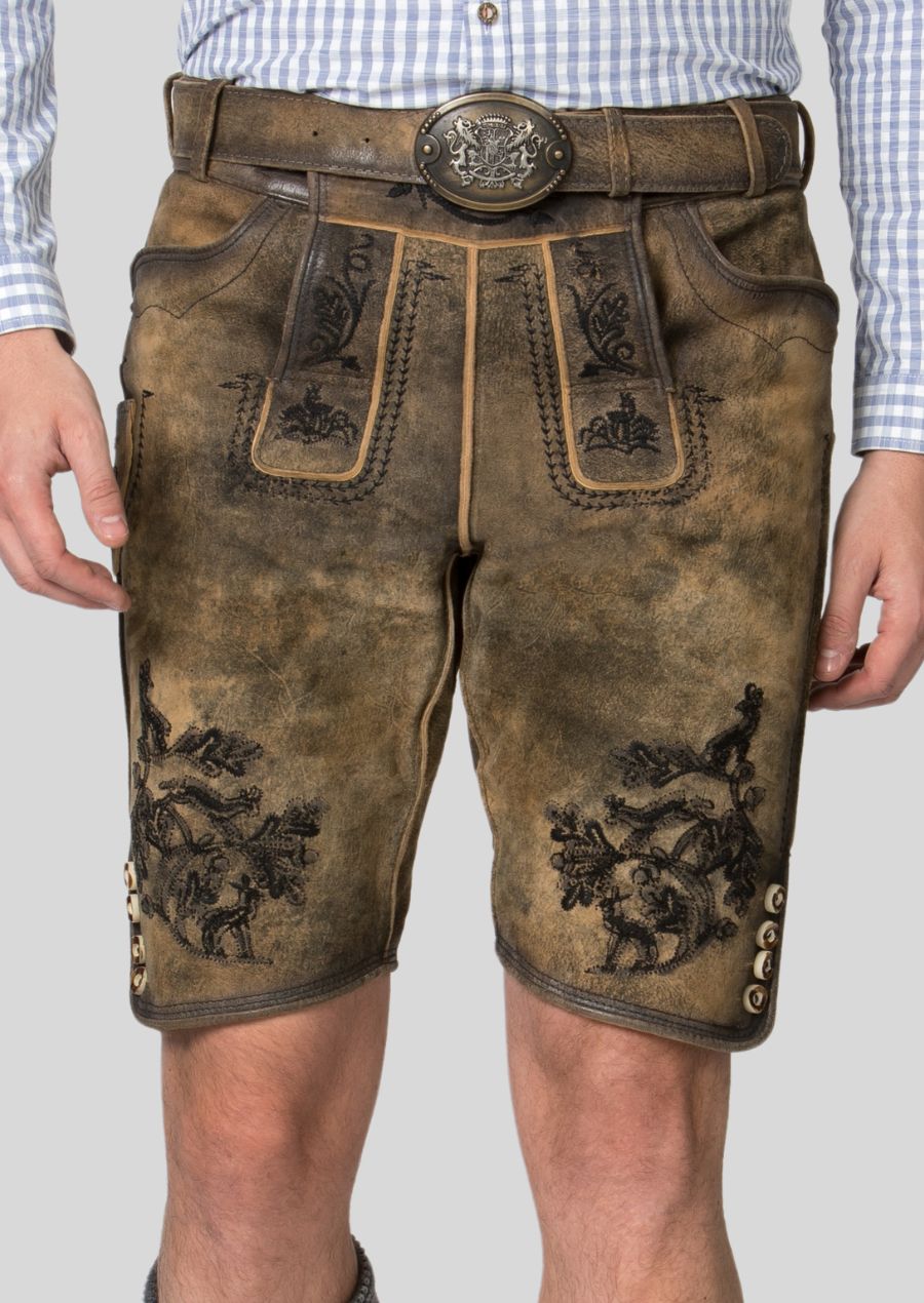 Lightweight Summer Lederhosen Breathable & Stylish Closeup View