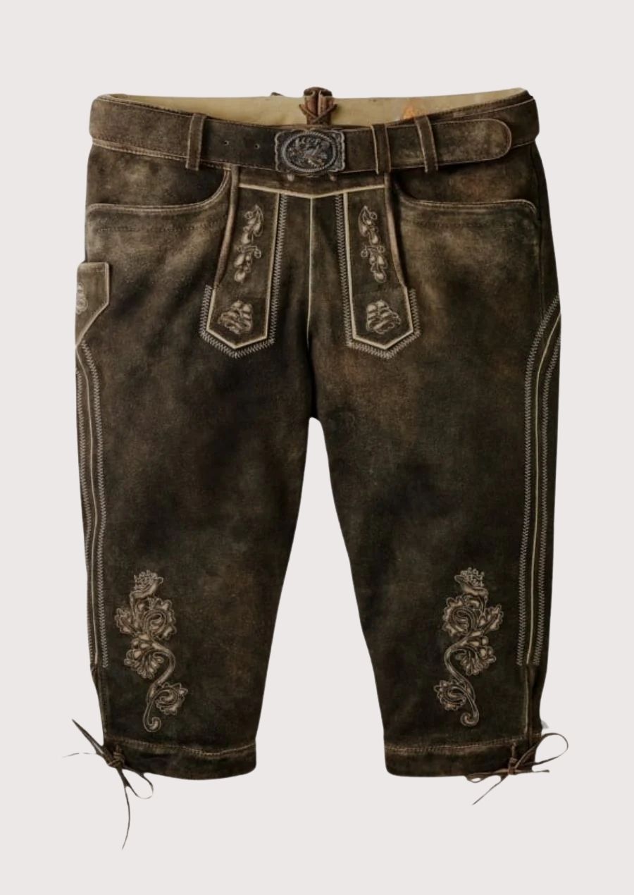 Men's Bundhosen pants with premium leather for superior warmth and durability