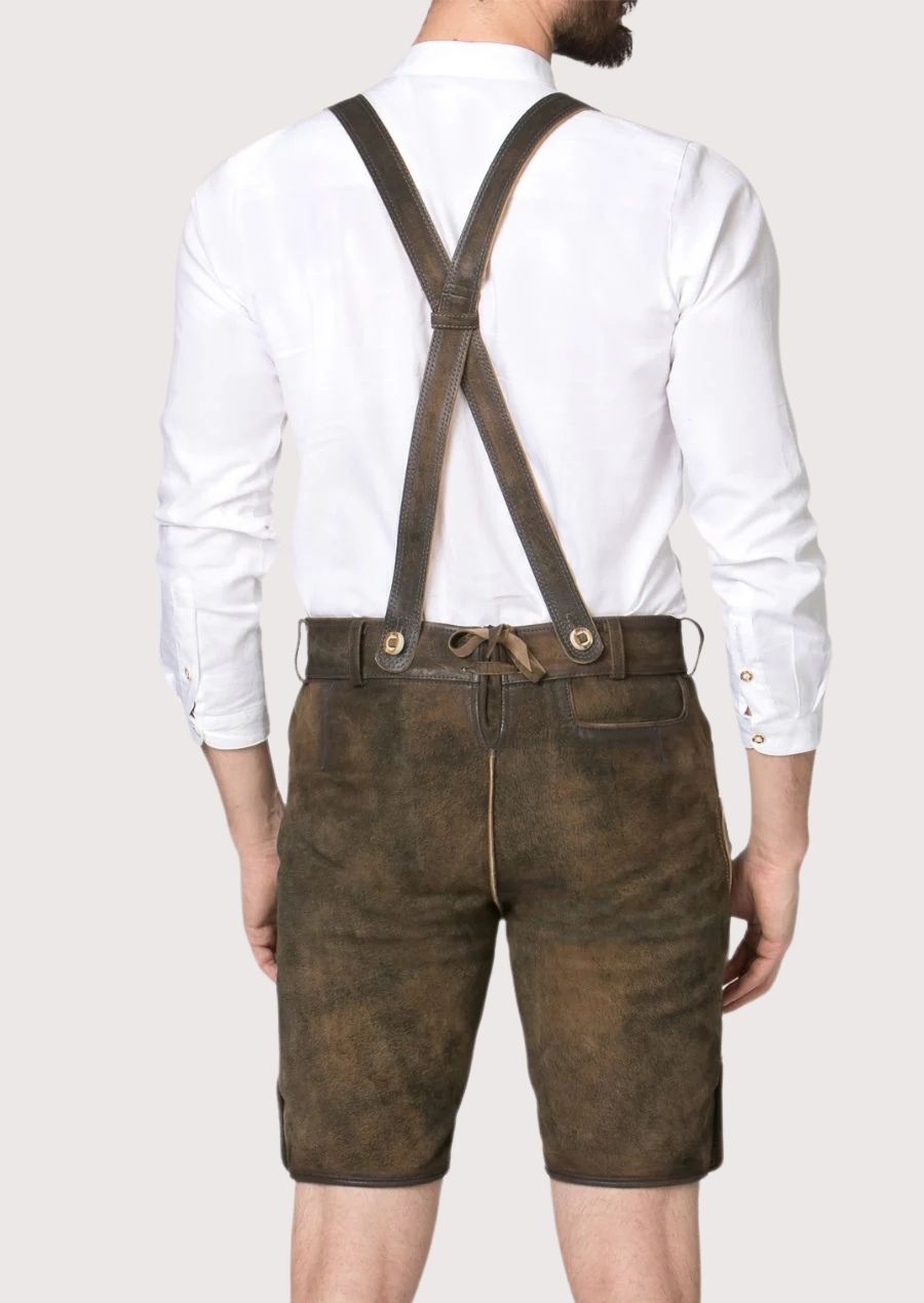 Classic German men’s festival wear – embroidered leather Lederhosen