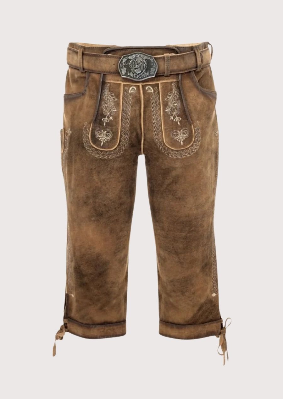 Premium Men's Bundhosen – Stylish winter wear with intricate embroidery and durable leather for outdoor events.