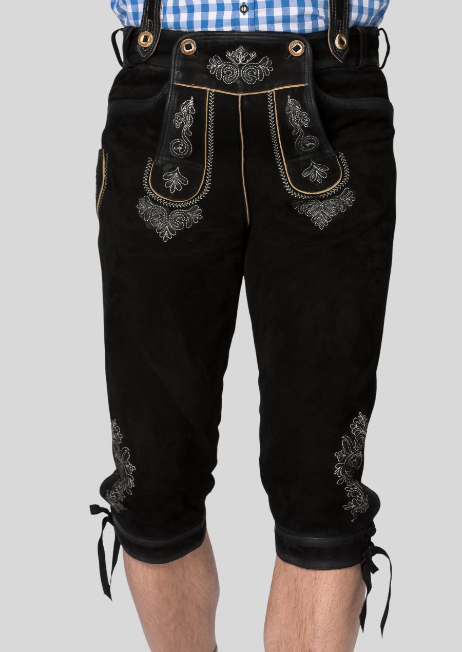 Build your perfect Oktoberfest outfit with our Traditional Men's Bundhosen. These authentic knee-length trousers provide the foundation for a festive look. Pair them with a classic checkered shirt, suspenders, and Haferl shoes