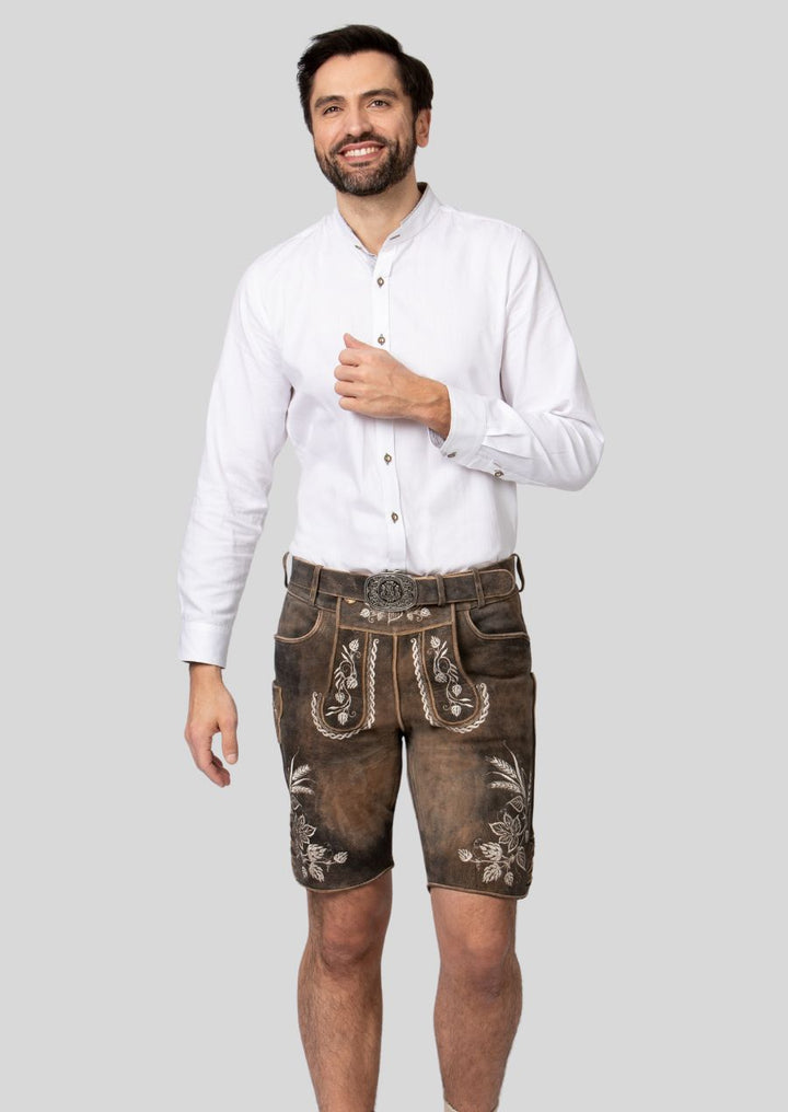 Short German Lederhosen Light Brown