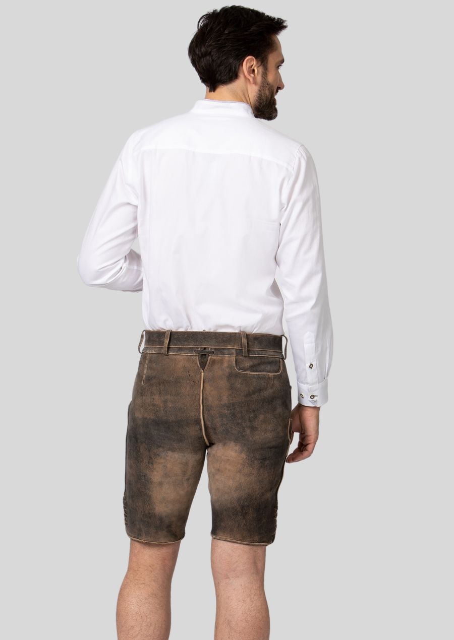 Short German Lederhosen Light Brown