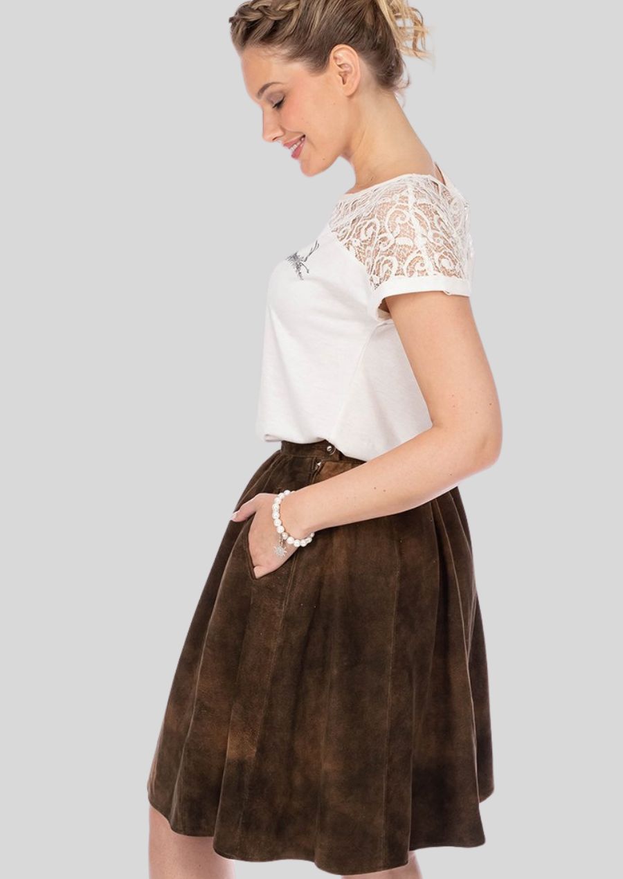 Not just for Oktoberfest! Our Women's Lederhosen Skirt offers year-round versatility.  Pair it with a blouse for a touch of Bavarian flair, or dress it down for a unique everyday look. Celebrate tradition and create unforgettable styles throughout the year.