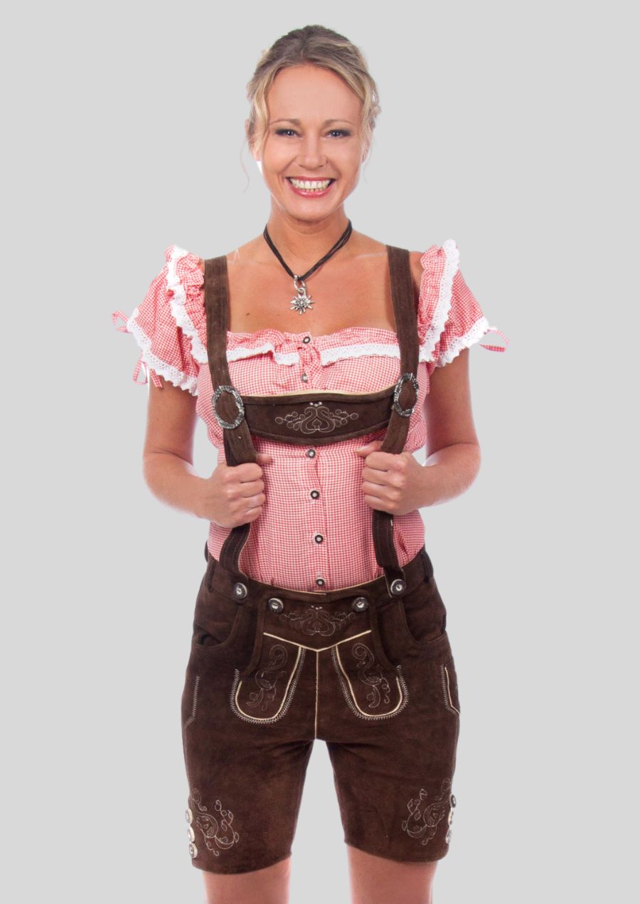 Gear up for Oktoberfest in style with our Women's German-Crafted Lederhosen! Made with authentic techniques and premium materials, these trousers  