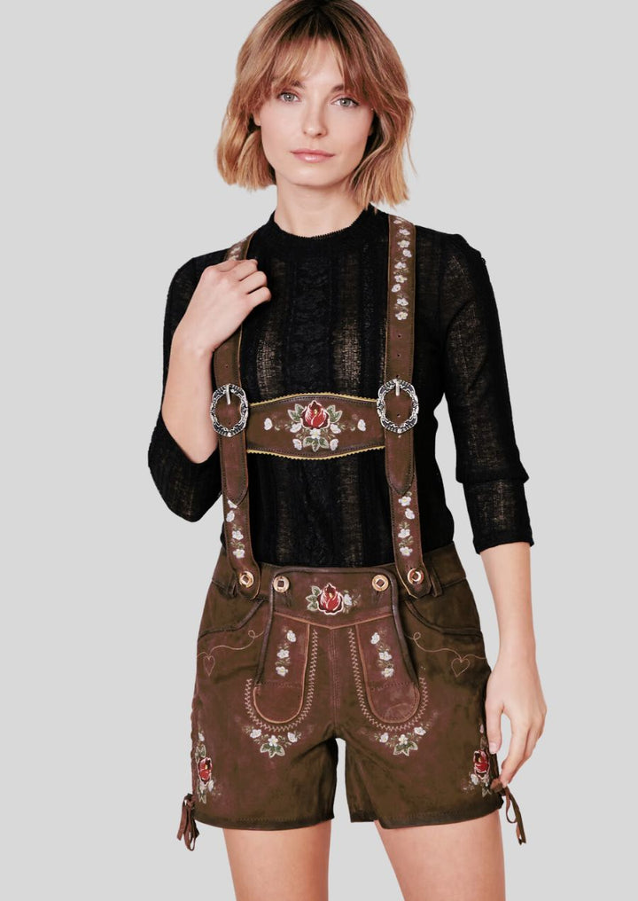 Gear up for American Oktoberfest in style! Our US-sized Women's Traditional Lederhosen are built for the demands of a fun-filled celebration. 