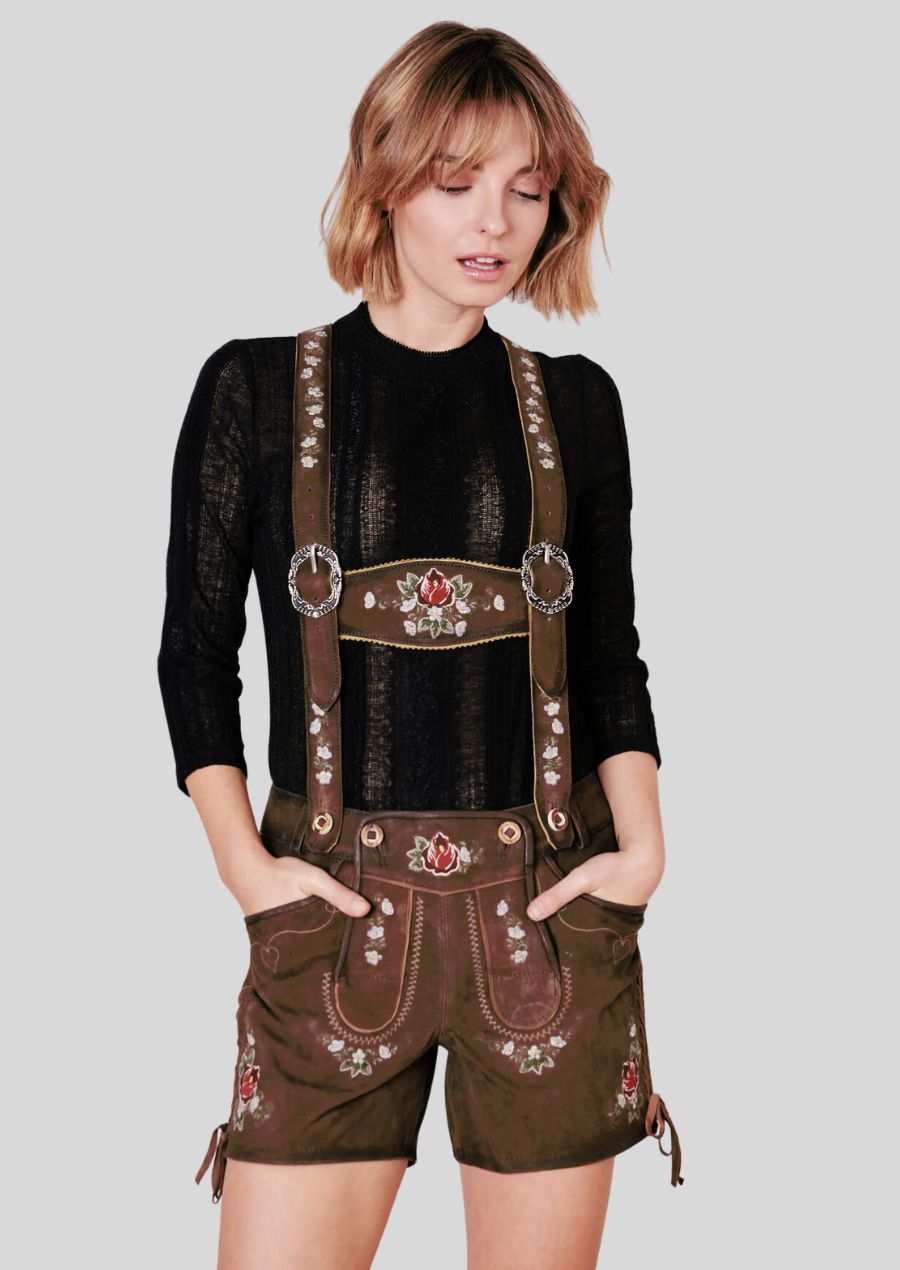 While perfect for Oktoberfest, our US-sized Women's Traditional Lederhosen offer year-round versatility. The timeless design and high-quality materials make them a valuable addition to your wardrobe.  