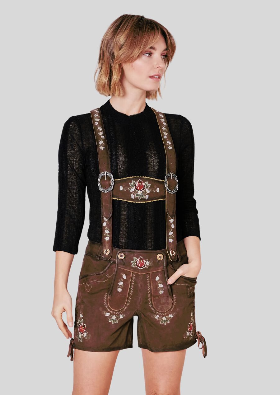 Get ready to raise a glass at your local Oktoberfest celebration with our US-sized Women's Traditional Lederhosen! Crafted with authentic design elements