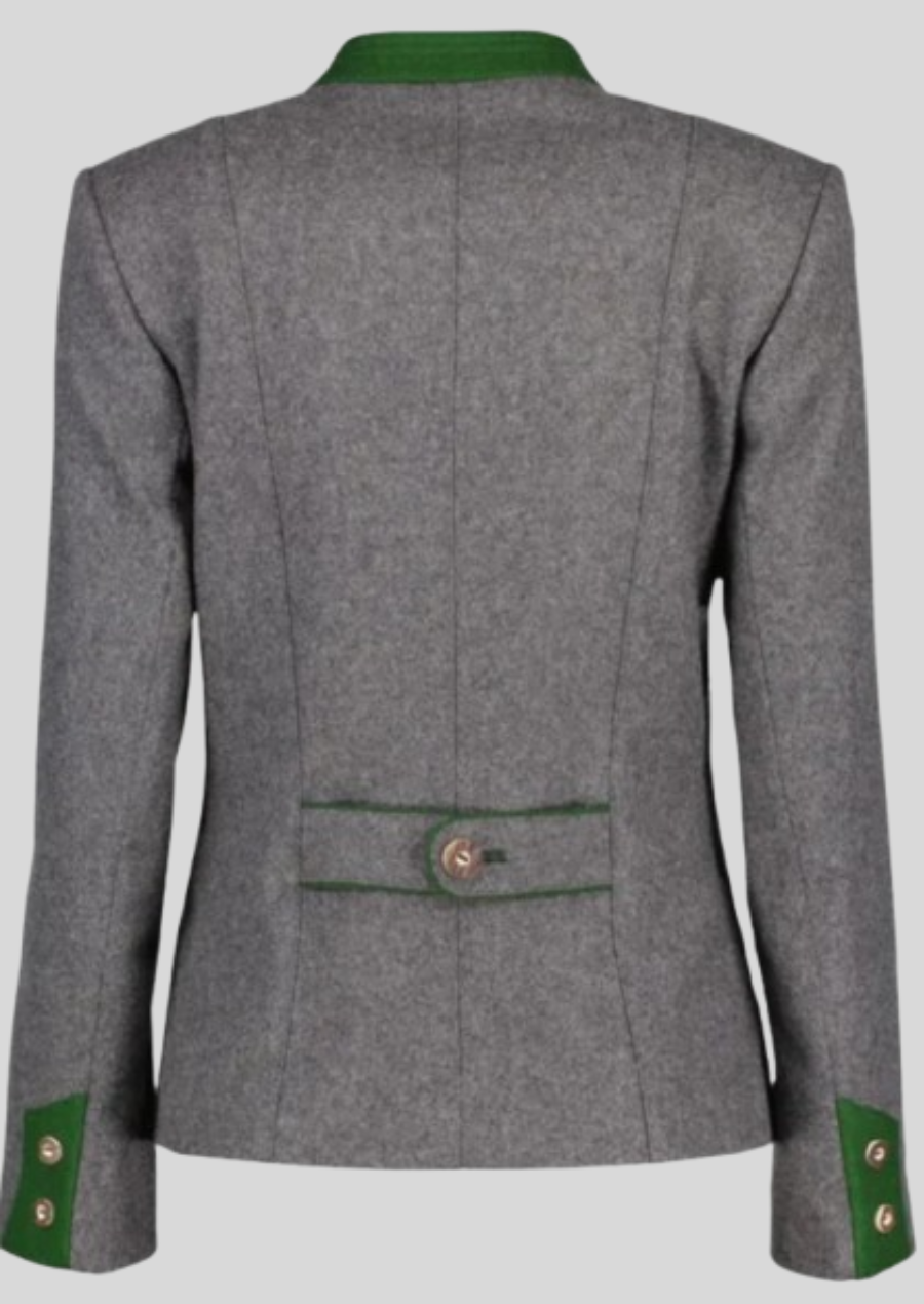 Authentic Bavarian-style wool jacket, perfect for Oktoberfest and festivals.