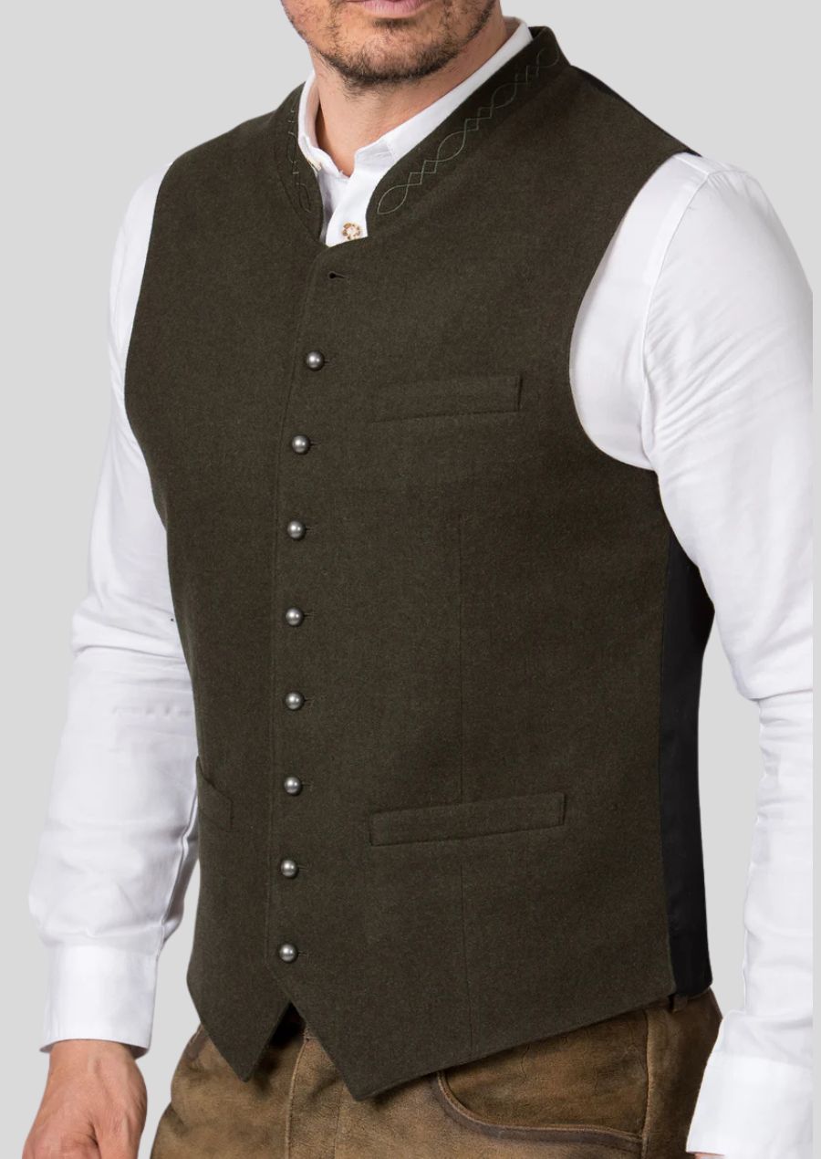 Alpine Warmth Wool Vest – Classic Trachten Design