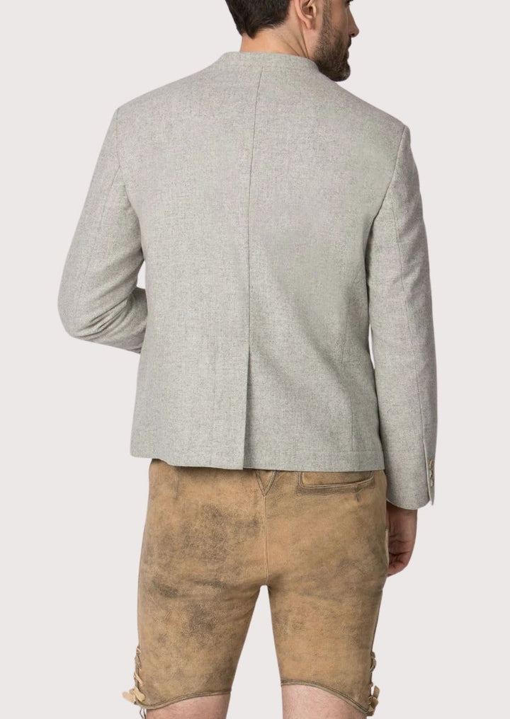 100% wool men’s traditional German jacket with flap pockets and tailored fit – fall and winter wardrobe essential

