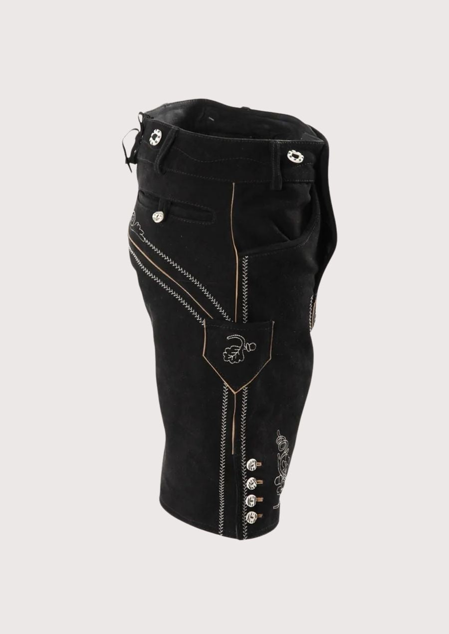 Comfortable Oktoberfest leather shorts with classic Bavarian design