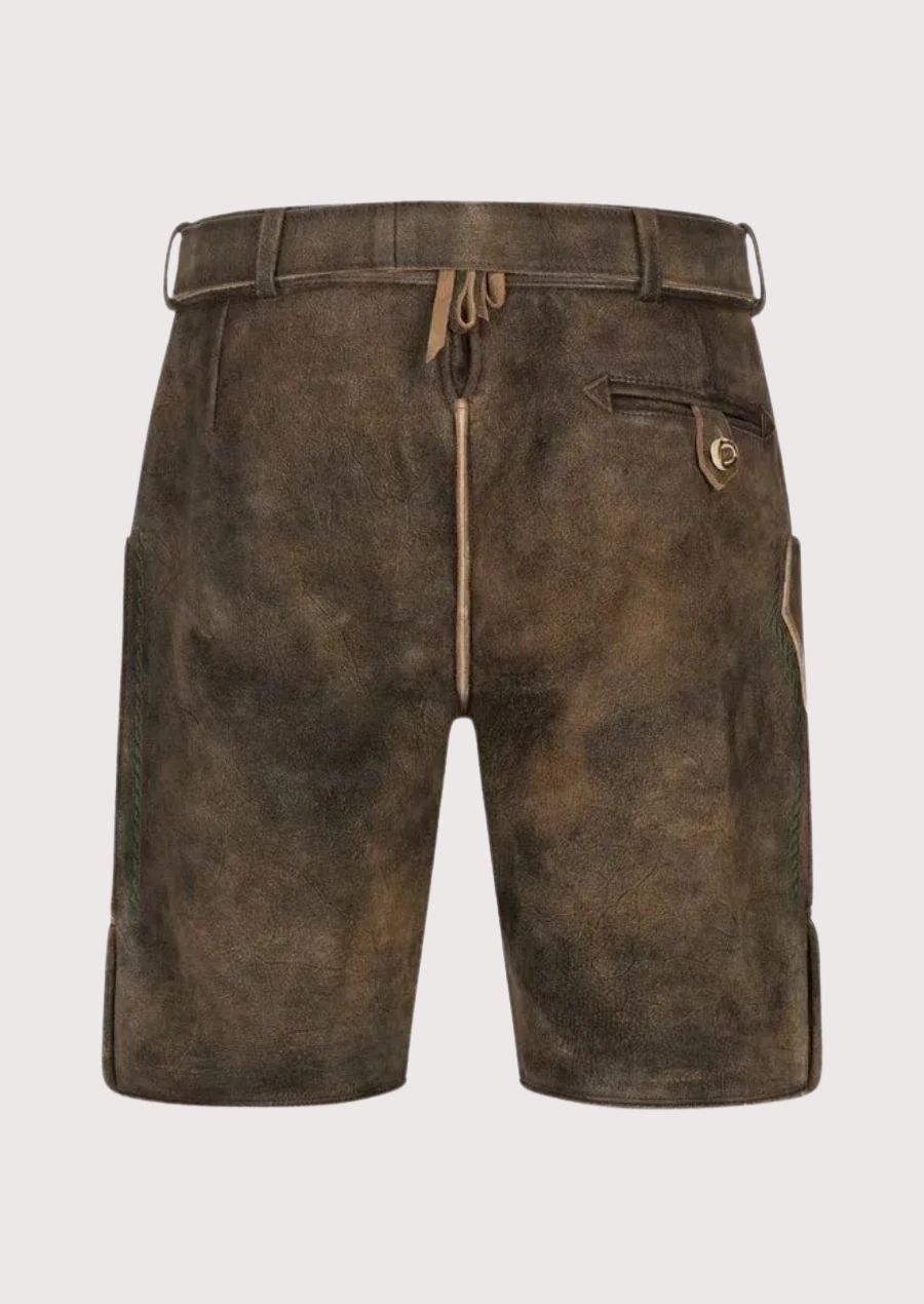 Men’s Oktoberfest costume leather shorts with vintage look