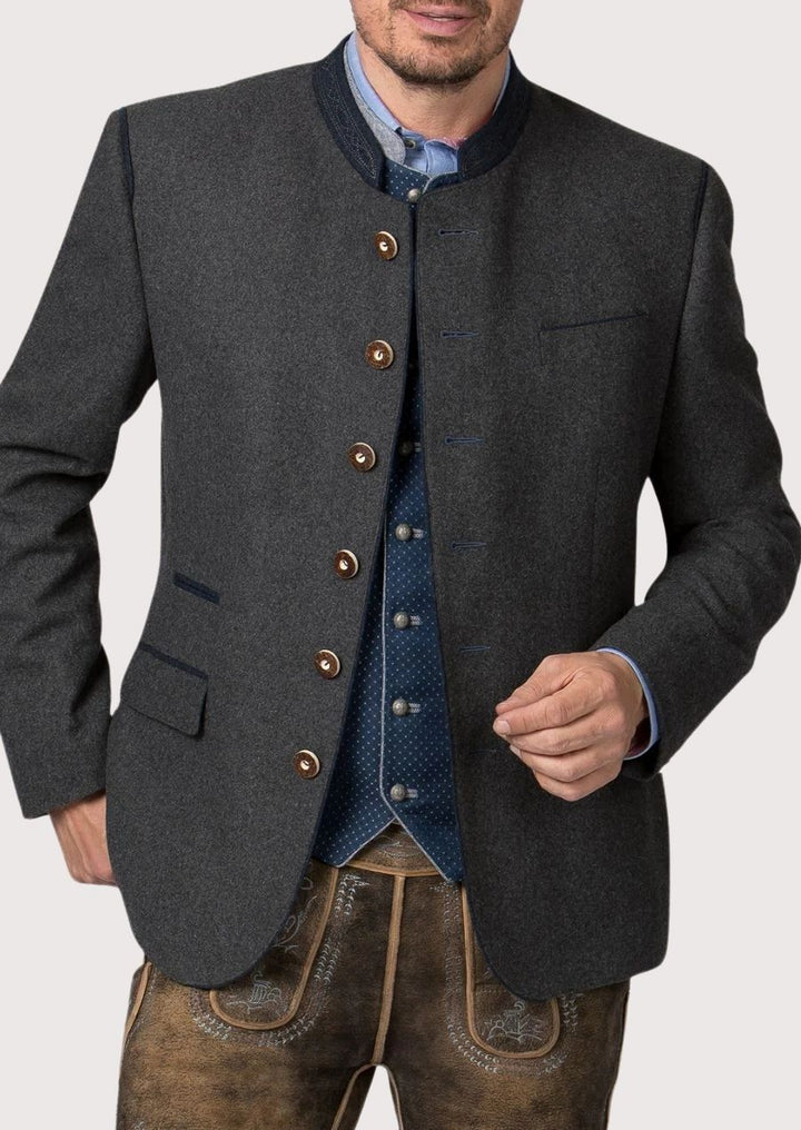 Authentic German wool jacket for men – ideal for Oktoberfest, casual, and formal wear