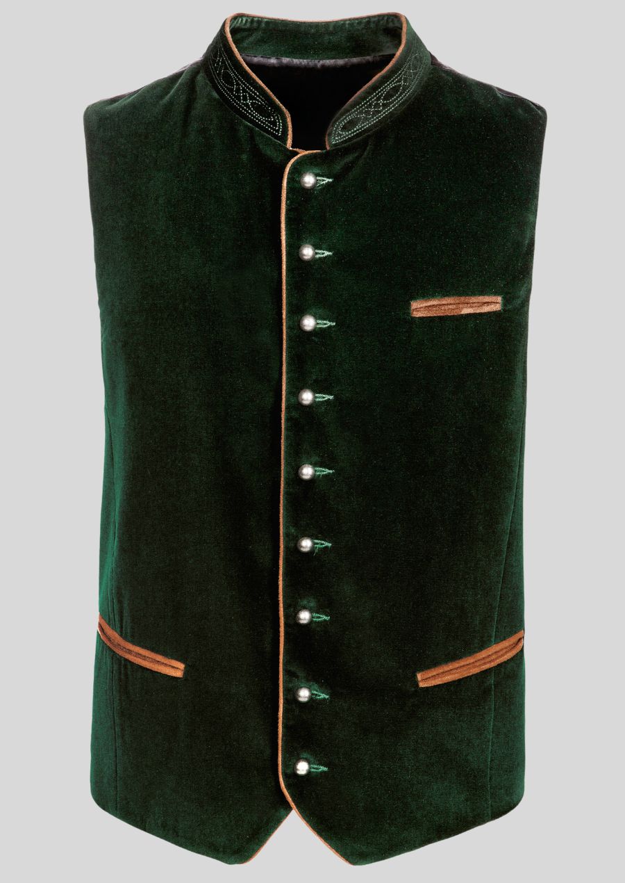 Invest in a piece that will become a cherished part of your wardrobe.  The men's Trachten vest is crafted with  **(mention high-quality materials, e.g., durable wools, reinforced stitching)  **to ensure long-lasting wear.  The timeless design (mention specific design elements, e.g., classic cuts, traditional details)  never goes out of style, allowing you to celebrate in style for years to come.