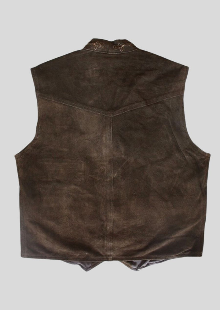 Classic Suede Leather Vest – Elevate Your Oktoberfest Look