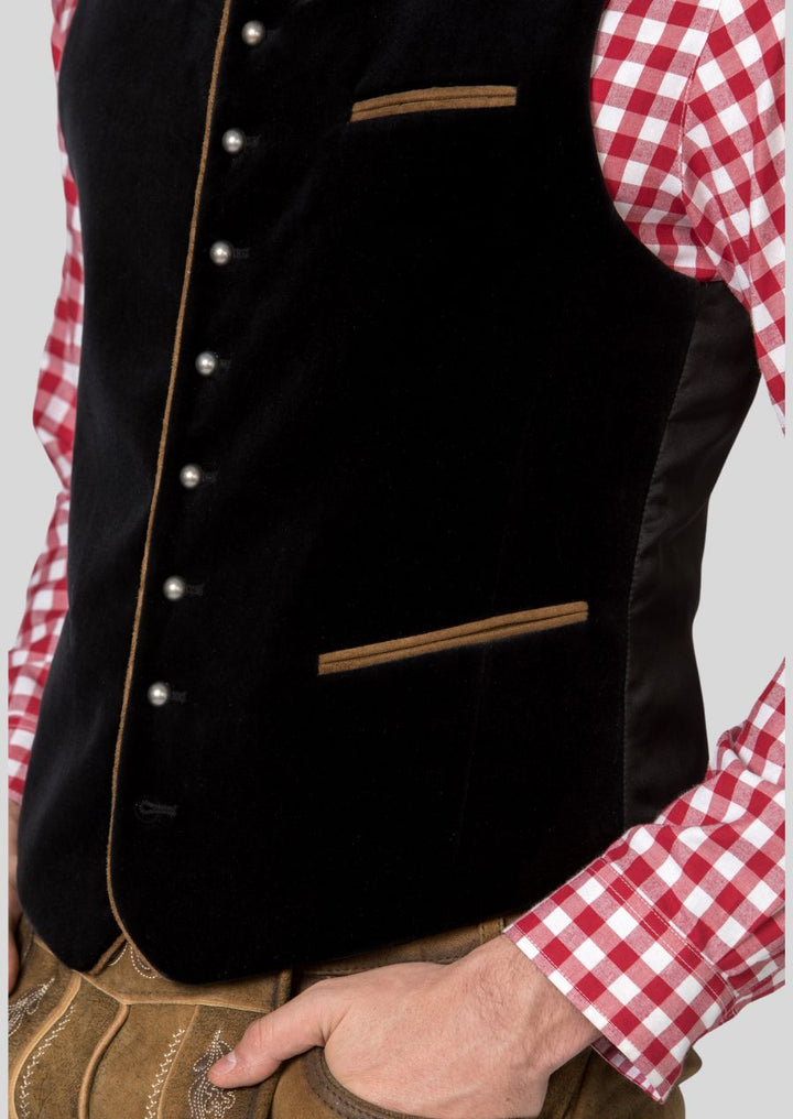 A wool Trachten vest is more than just comfortable; it's built to last.  Durable wool fabric can withstand the bumps and bruises of a lively Oktoberfest celebration.