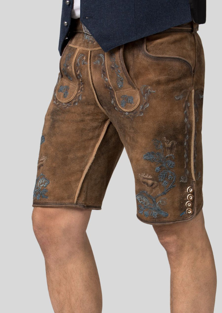 Effortless Style Easy-Care Men's Lederhosen for Any Occasion Left Pose