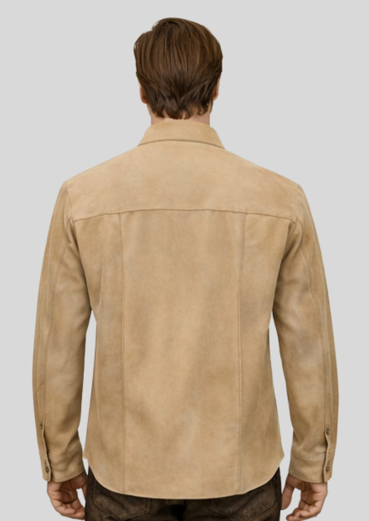 Elegant Bavarian suede jacket for men featuring premium traditional Trachten design