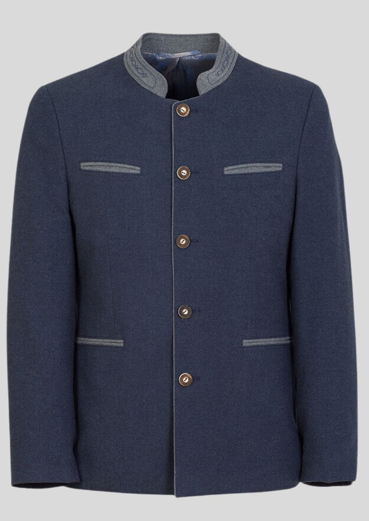 Elegant Navy Trachten Coat – Classic German Heritage