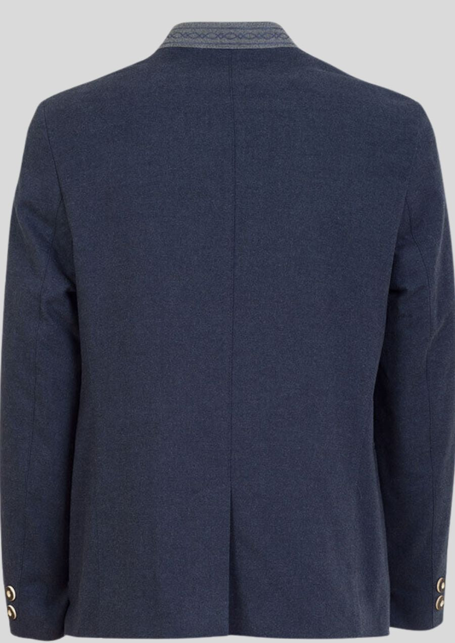 Elegant Navy Trachten Coat – Classic German Heritage