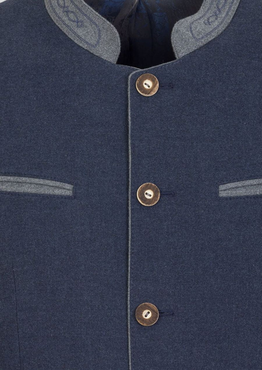 Elegant Navy Trachten Coat – Classic German Heritage