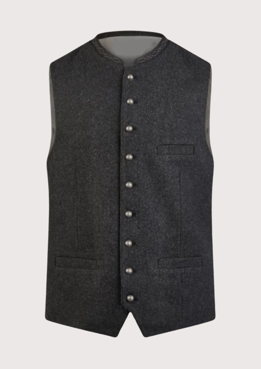 Elegant Wool Trachten Vest - Bavarian formal wear for Oktoberfest
