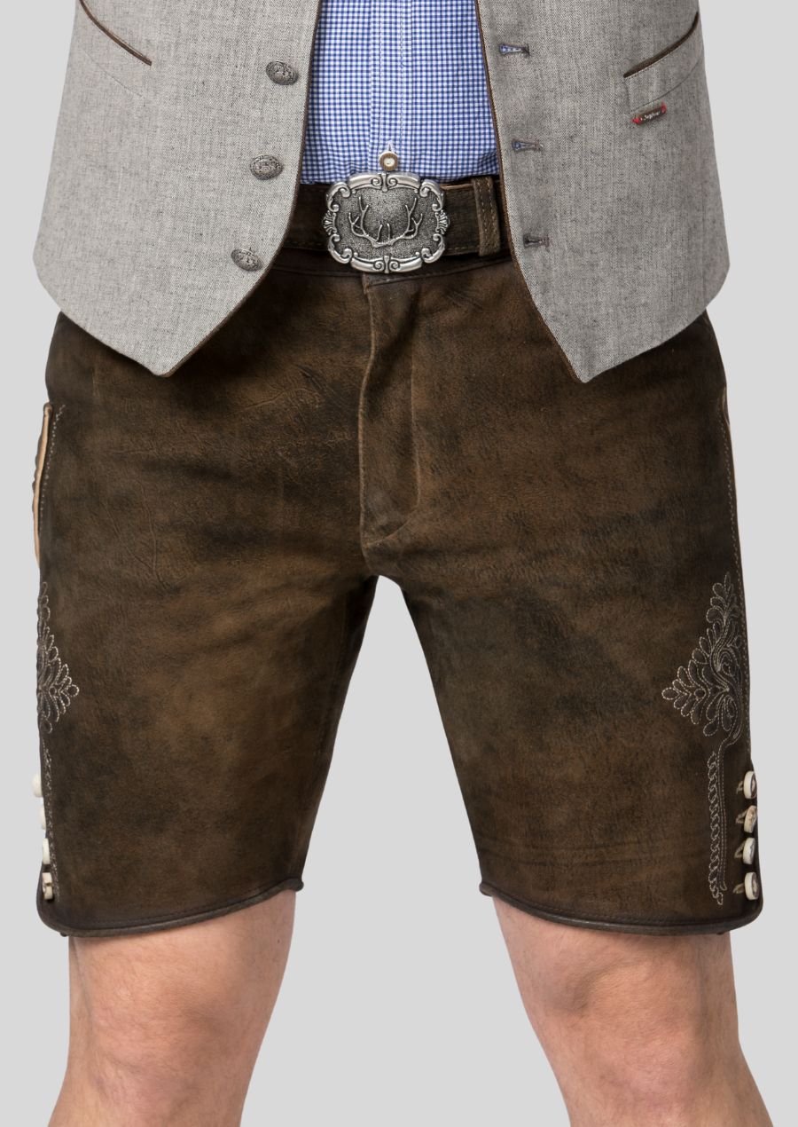 this is close up of lederhosen that look stylish 