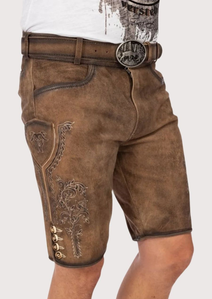 Men's German Lederhosen – Durable leather design with adjustable fit, perfect for Oktoberfest, weddings, and cultural events.