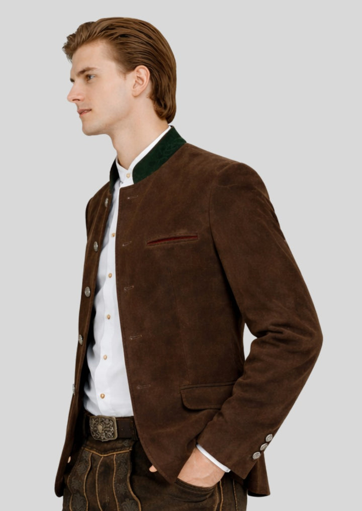 Heritage-style Bavarian jacket for men showcasing classic Trachten craftsmanship