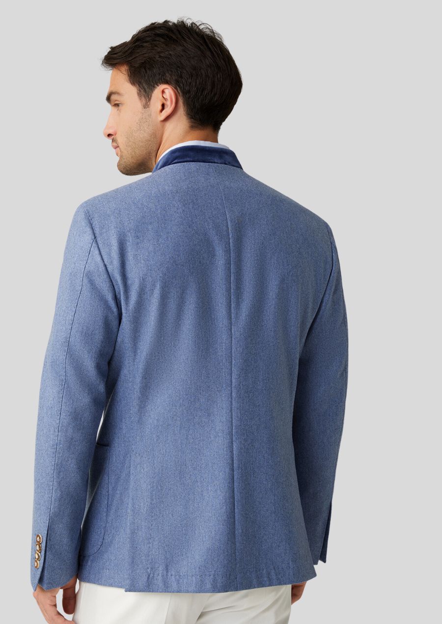 Heritage Wool Jacket in Blue – Authentic Alpine Craftsmanship