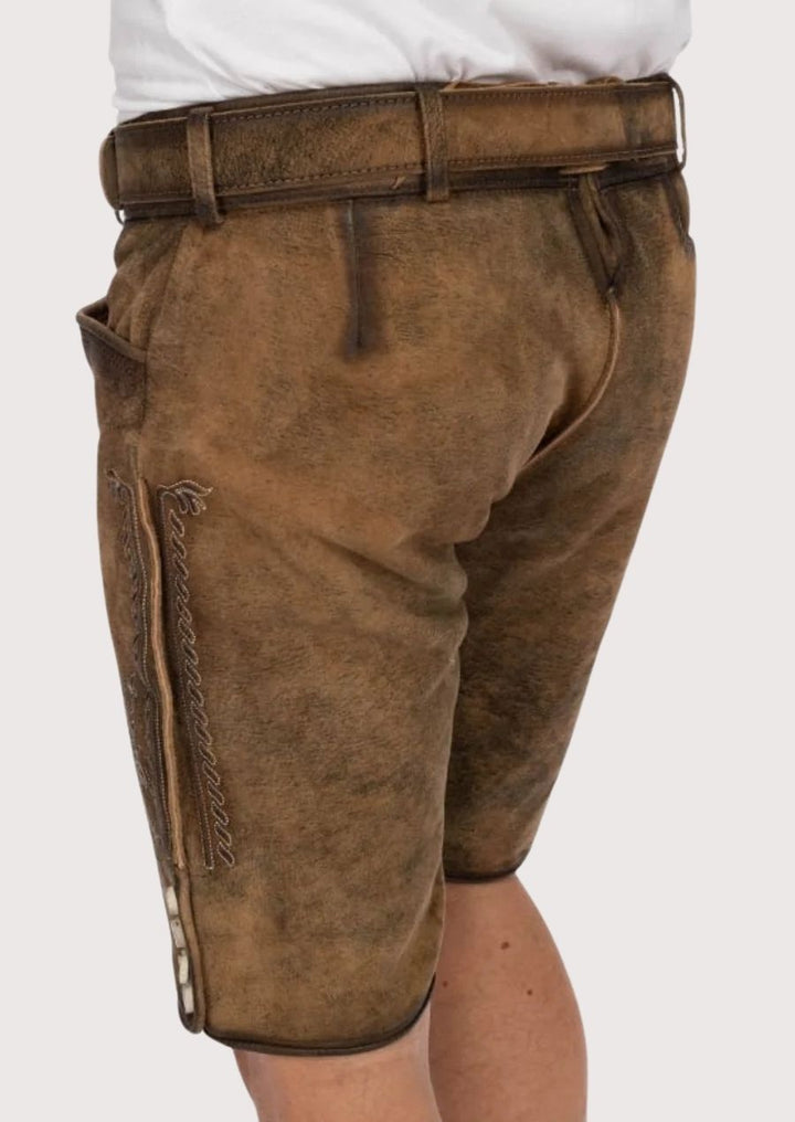 Classic Oktoberfest lederhosen for men, featuring premium leather and detailed stitching.