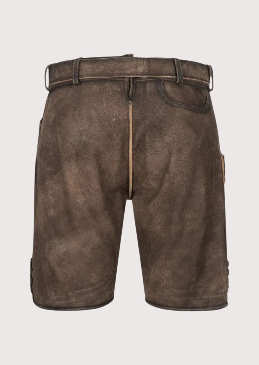 Traditional Bavarian leather Lederhosen for men, perfect for festivals and cultural gatherings.
